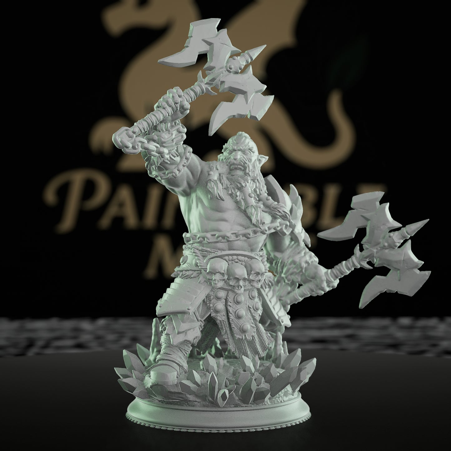 Dark Dwarf Champion Fighter | Medium | DM Stash | D&D DnD Pathfinder Miniature