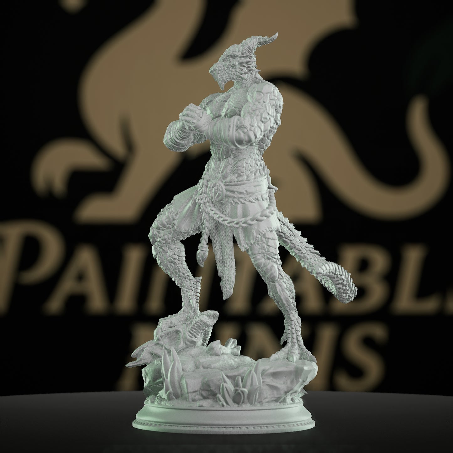 Dragonkin Dragonborn Barbarian Fighter | Medium | DM Stash | D&D DnD Pathfinder Miniature