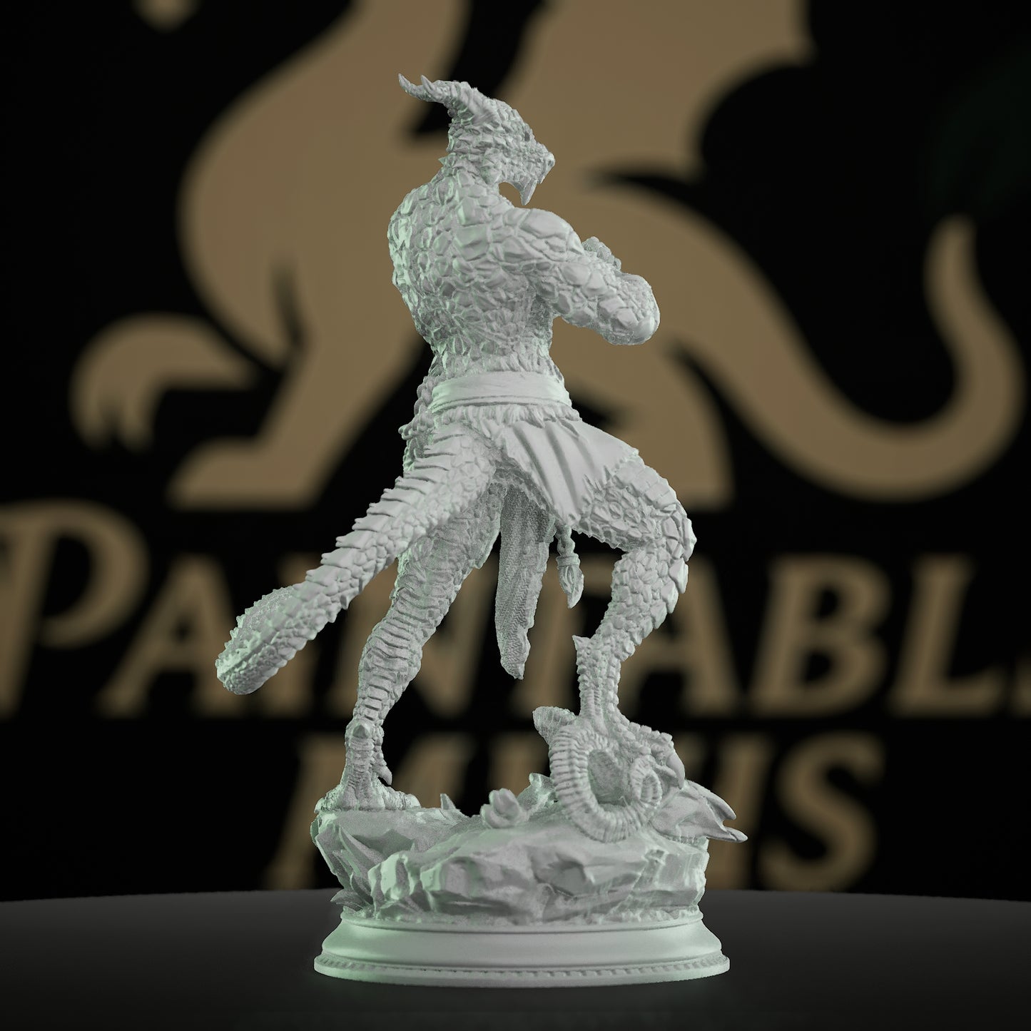 Dragonkin Dragonborn Barbarian Fighter | Medium | DM Stash | D&D DnD Pathfinder Miniature