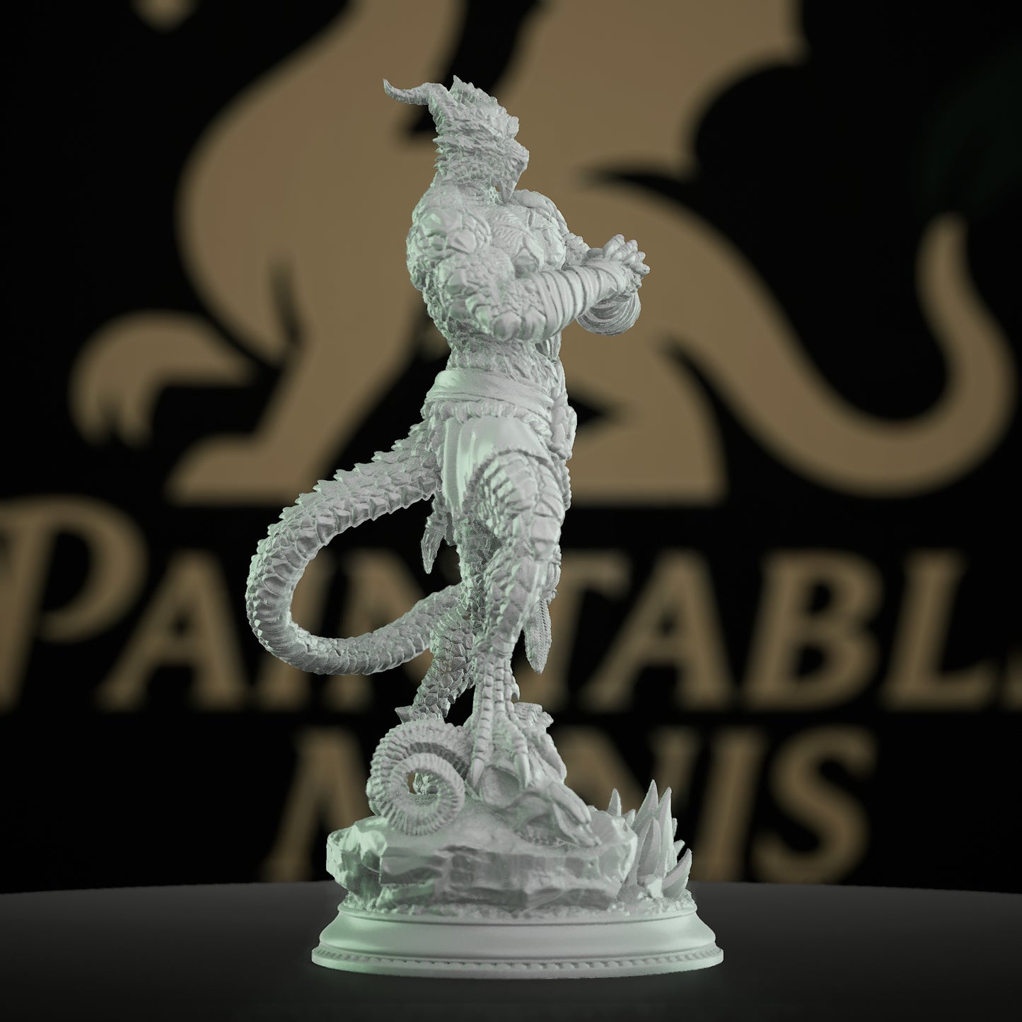 Dragonkin Dragonborn Barbarian Fighter | Medium | DM Stash | D&D DnD Pathfinder Miniature