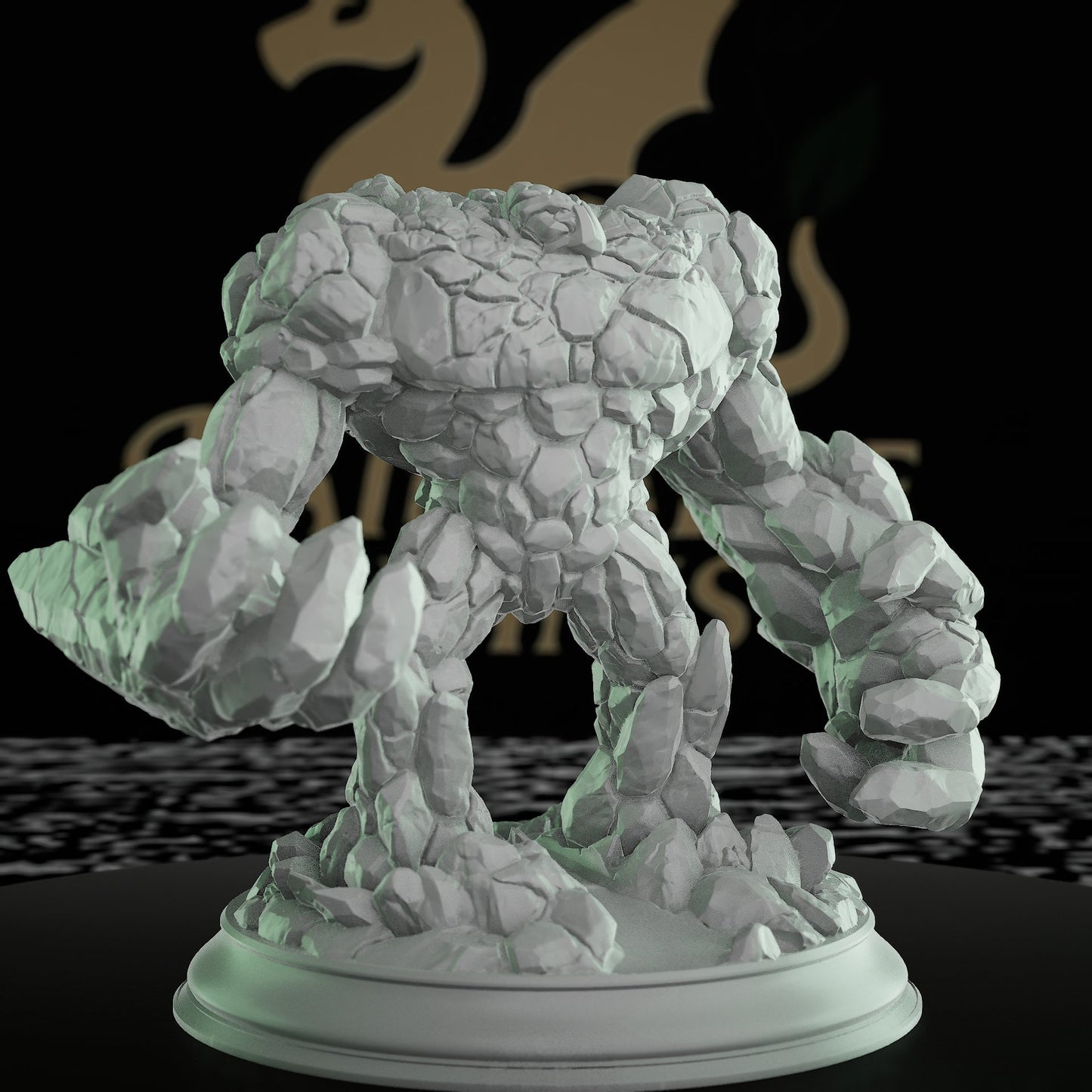 Elemental Golem Miniature | Dungeons and Dragons Terrain | RPG Tabletop Mini | Golem Casting