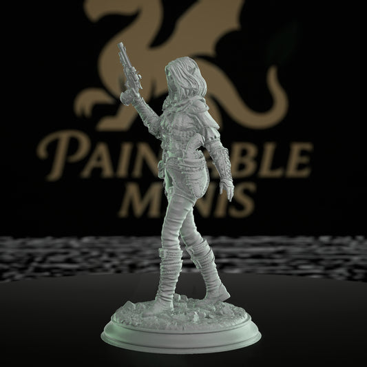 Half-Drow Gunslinger Miniature Tactical Attire | Medium | DM Stash | D&D DnD Pathfinder Miniature