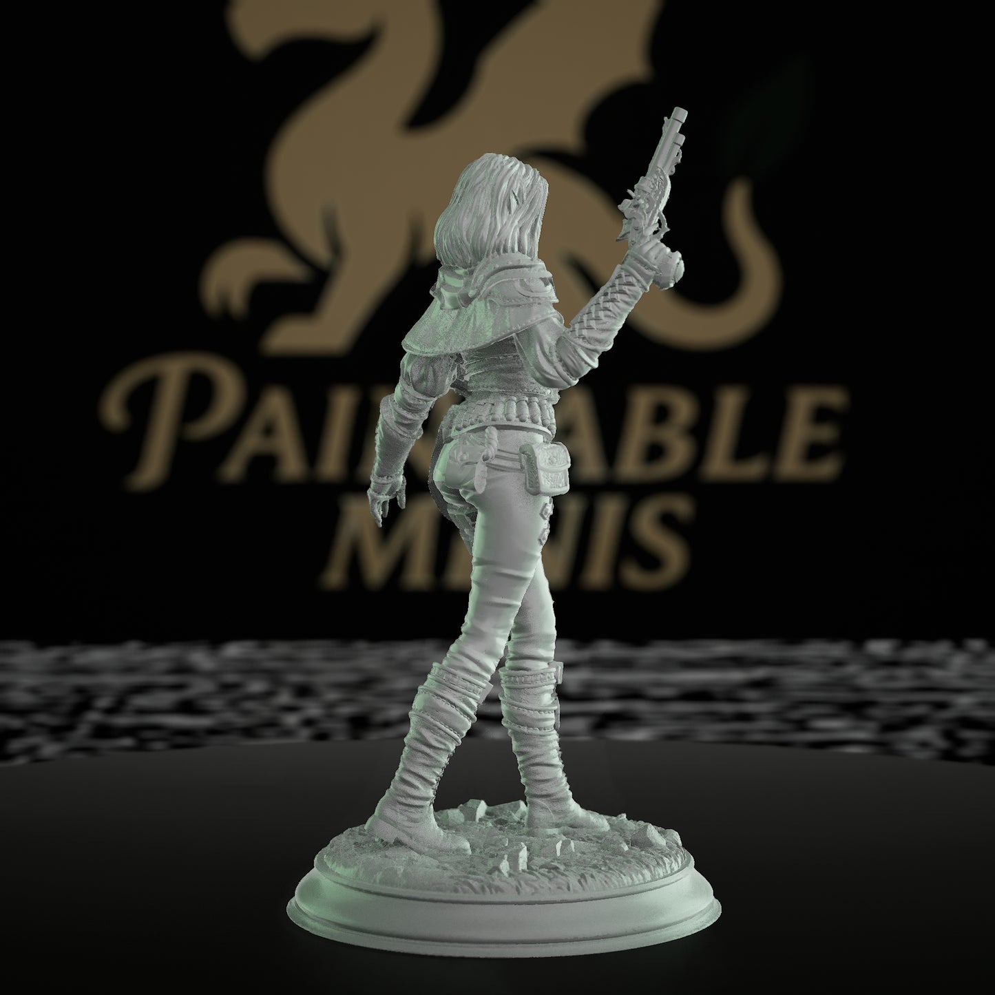 Half-Drow Gunslinger Miniature Tactical Attire | Medium | DM Stash | D&D DnD Pathfinder Miniature