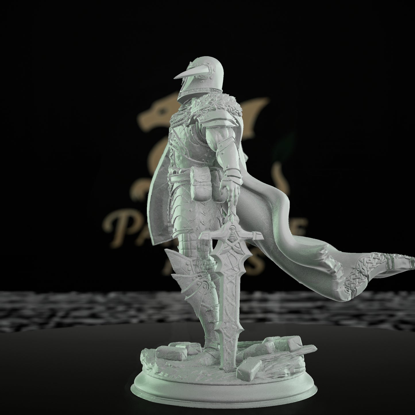 Paladin Warrior Shield Armor | Medium | DM Stash | D&D DnD Pathfinder Miniature