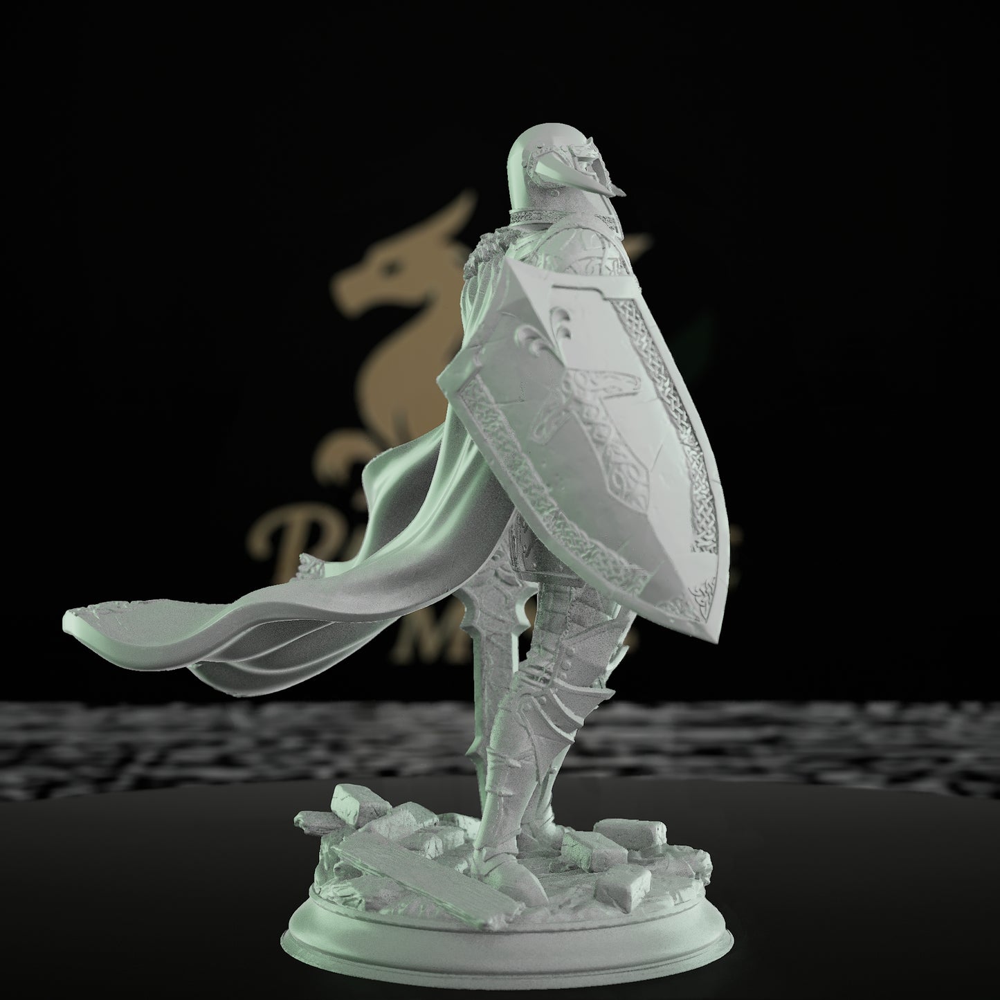 Paladin Warrior Shield Armor | Medium | DM Stash | D&D DnD Pathfinder Miniature