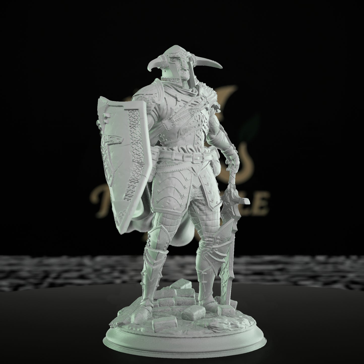 Paladin Warrior Shield Armor | Medium | DM Stash | D&D DnD Pathfinder Miniature