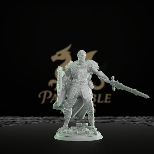 Paladin Sword Shield Warrior | Medium | DM Stash | D&D DnD Pathfinder Miniature
