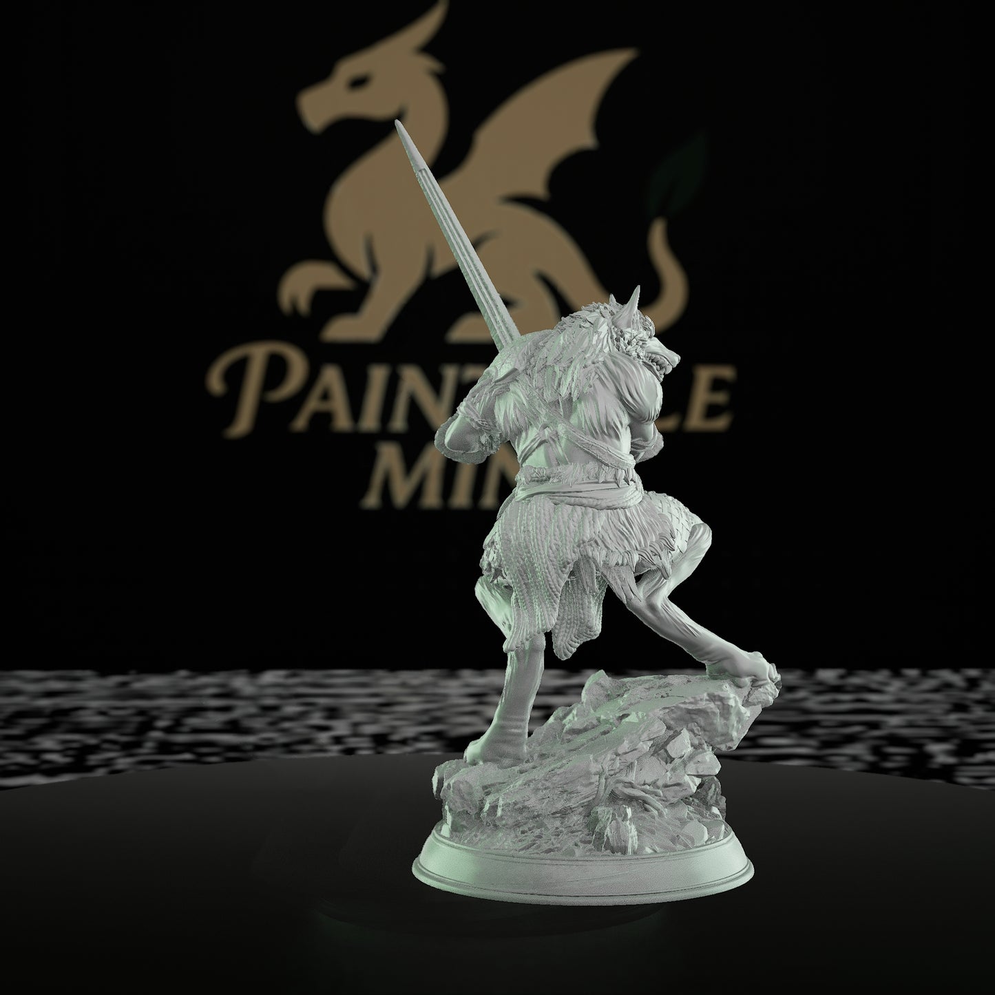 Werewolf Lycanthropy Beast Sword | Medium | DM Stash | D&D DnD Pathfinder Miniature