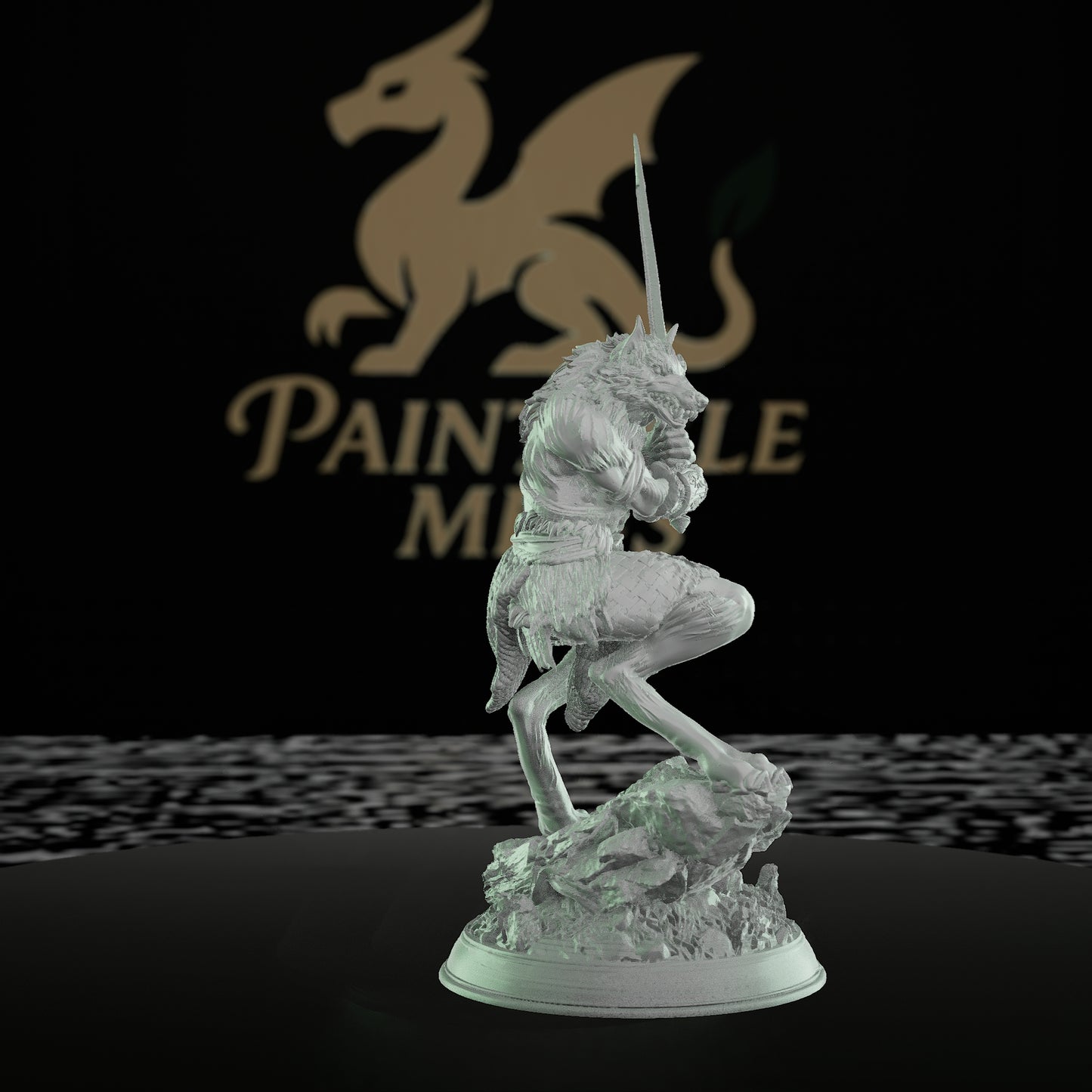 Werewolf Lycanthropy Beast Sword | Medium | DM Stash | D&D DnD Pathfinder Miniature