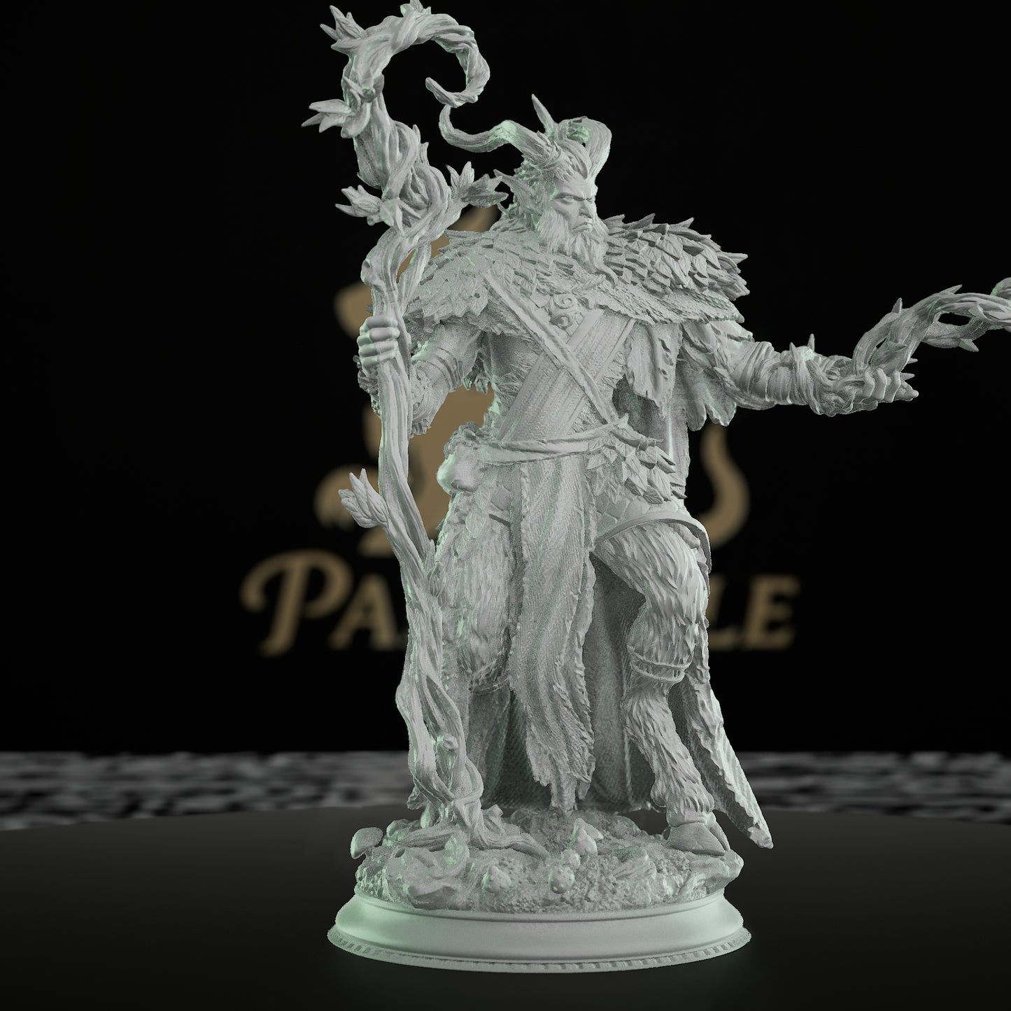 Satyr Druid Leaf Armor Staff | Medium | DM Stash | D&D DnD Pathfinder Miniature