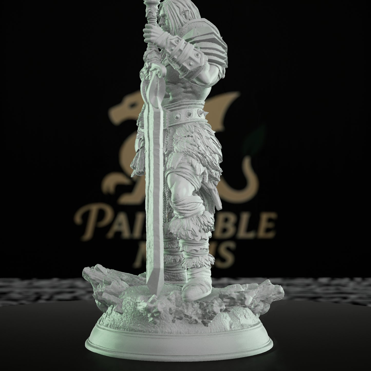 Barbarian Warrior Hero Miniature Figures | Medium | DM Stash | D&D DnD Pathfinder Miniature