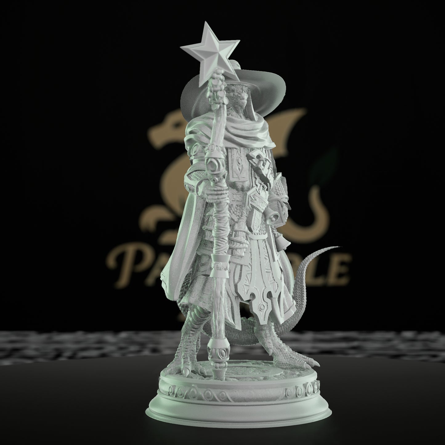 Star Magic Dragonborn Wizard Miniature | Medium | DM Stash | D&D DnD Pathfinder Miniature
