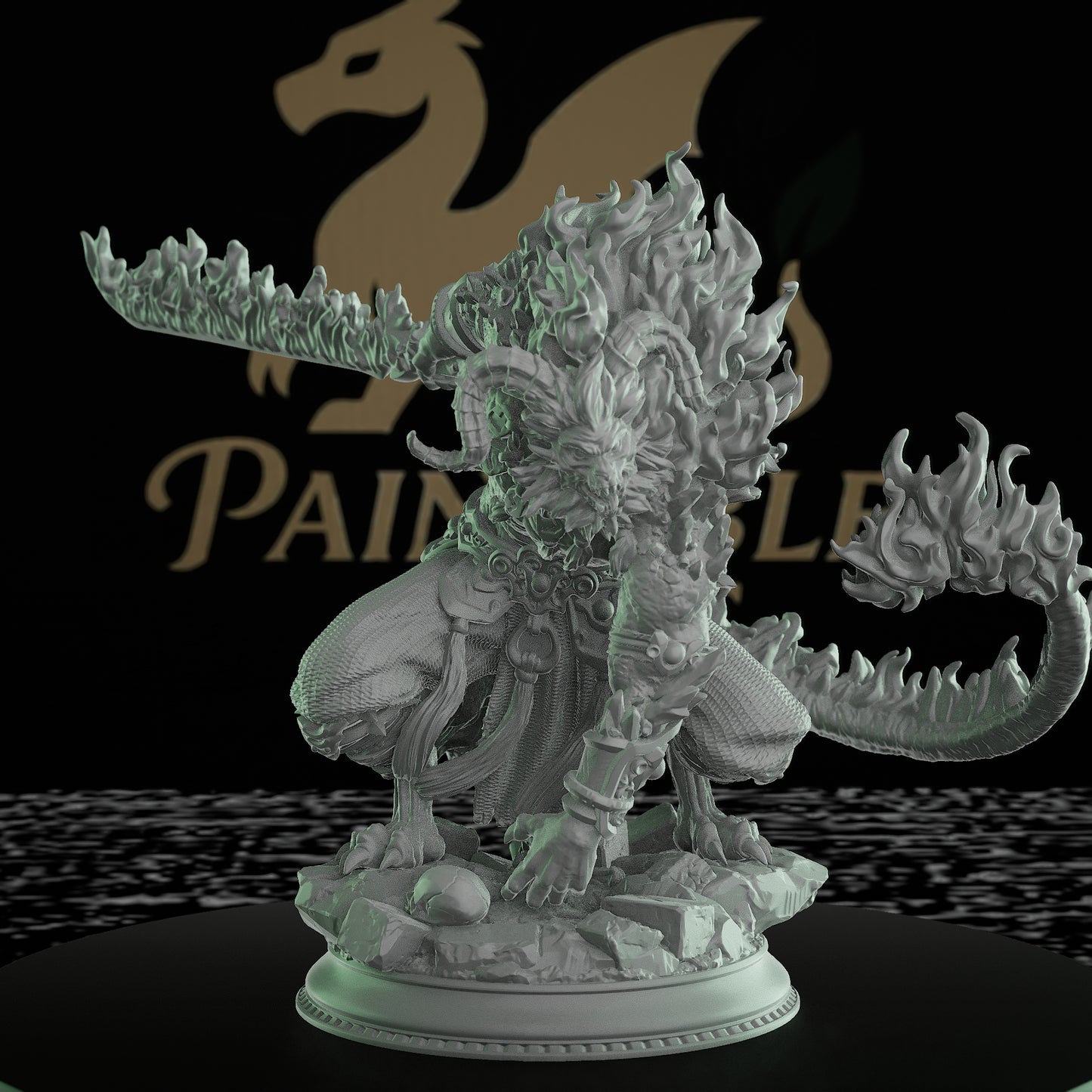 Rakshasa Demon Sorcerer Miniature | Large | DM Stash | D&D DnD Pathfinder Miniature