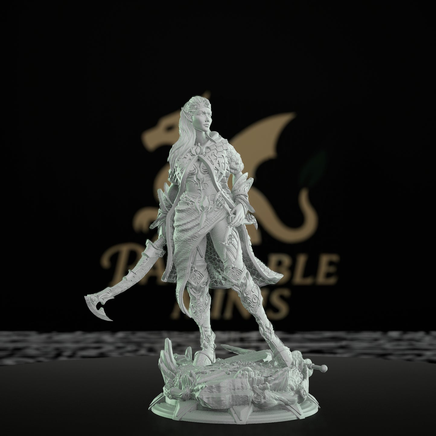 Human Fighter Warrior Miniature | Medium | DM Stash | D&D DnD Pathfinder Miniature