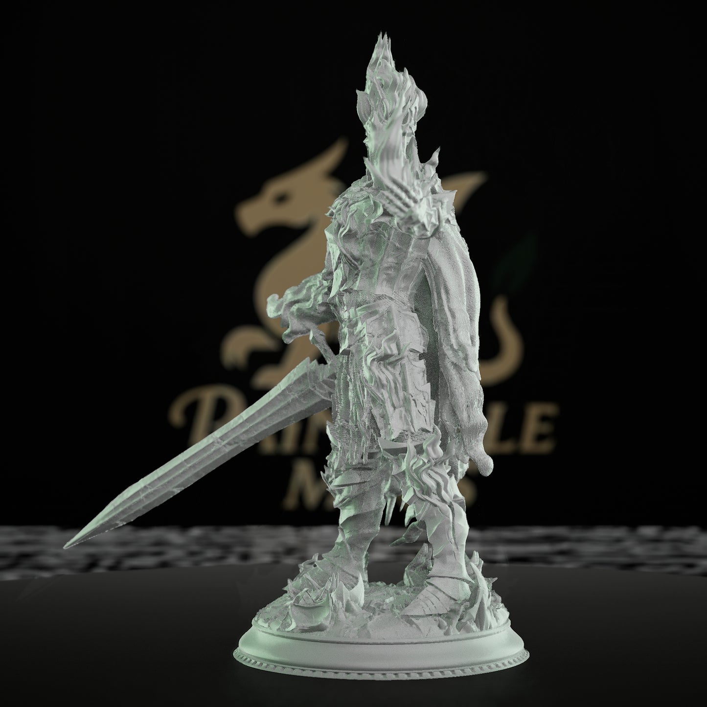 Fire Knight Undead Warrior Figure | Medium | DM Stash | D&D DnD Pathfinder Miniature
