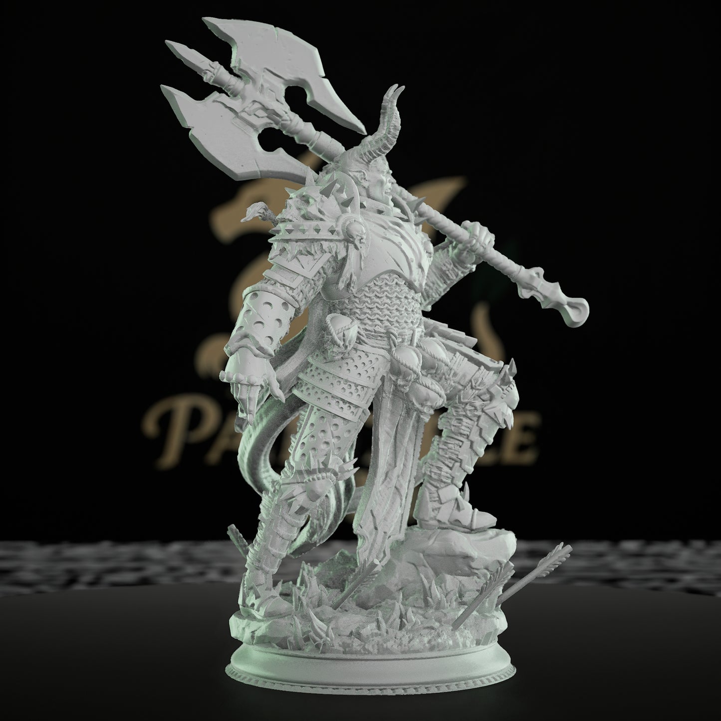 Undead Warrior Double-Headed Axe | Medium | DM Stash | D&D DnD Pathfinder Miniature