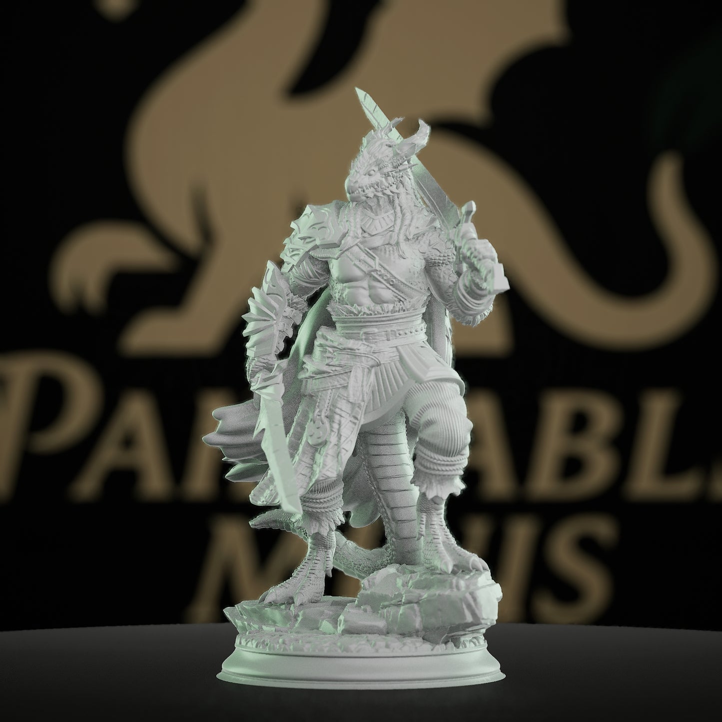 Dragonborn Barbarian Miniature Figure | Medium | DM Stash | D&D DnD Pathfinder Miniature