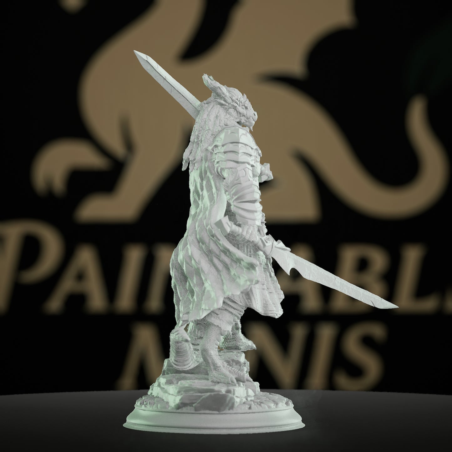 Dragonborn Barbarian Miniature Figure | Medium | DM Stash | D&D DnD Pathfinder Miniature