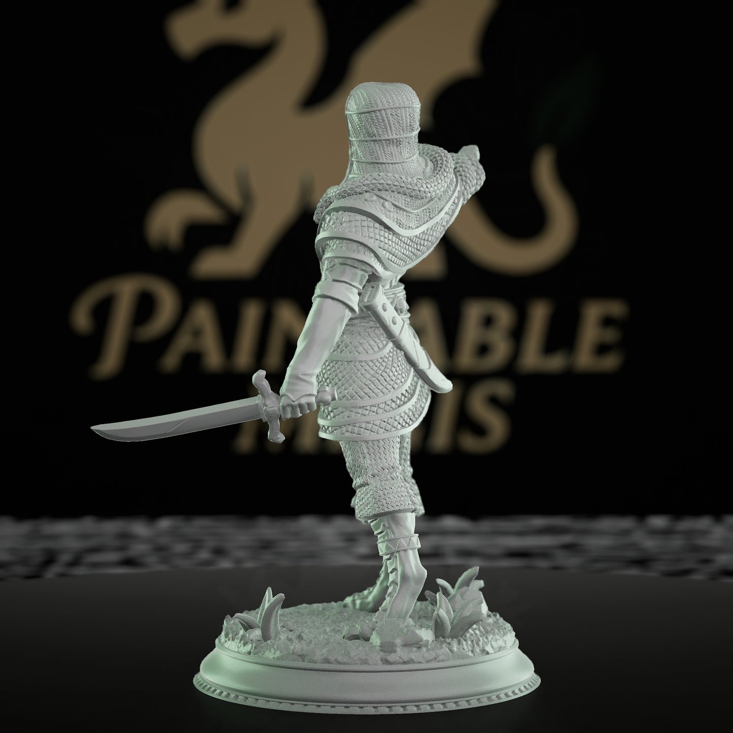 Shyasara Snake Warrior Miniature Guard | Medium | DM Stash | D&D DnD Pathfinder Miniature