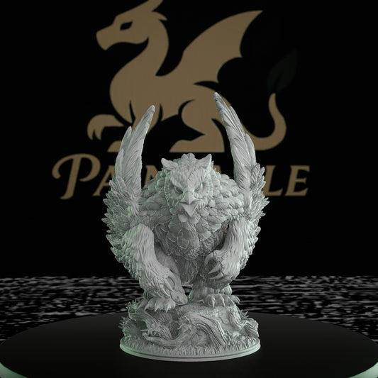 Owlbear Miniature Moon Owlbear | Dungeons and Dragons Mini | RPG Tabletop Figure | DnD Painting Pathfinder