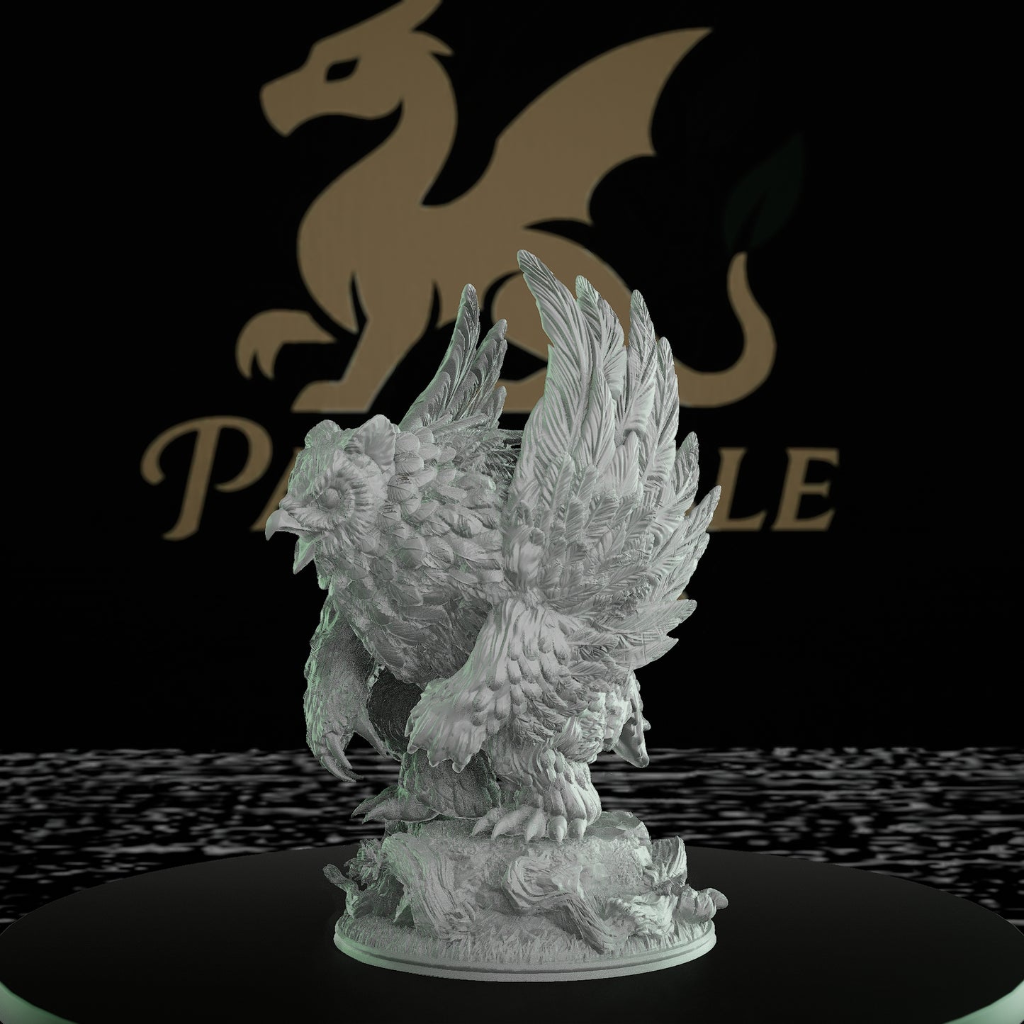 Owlbear Miniature Moon Owlbear | Dungeons and Dragons Mini | RPG Tabletop Figure | DnD Painting Pathfinder