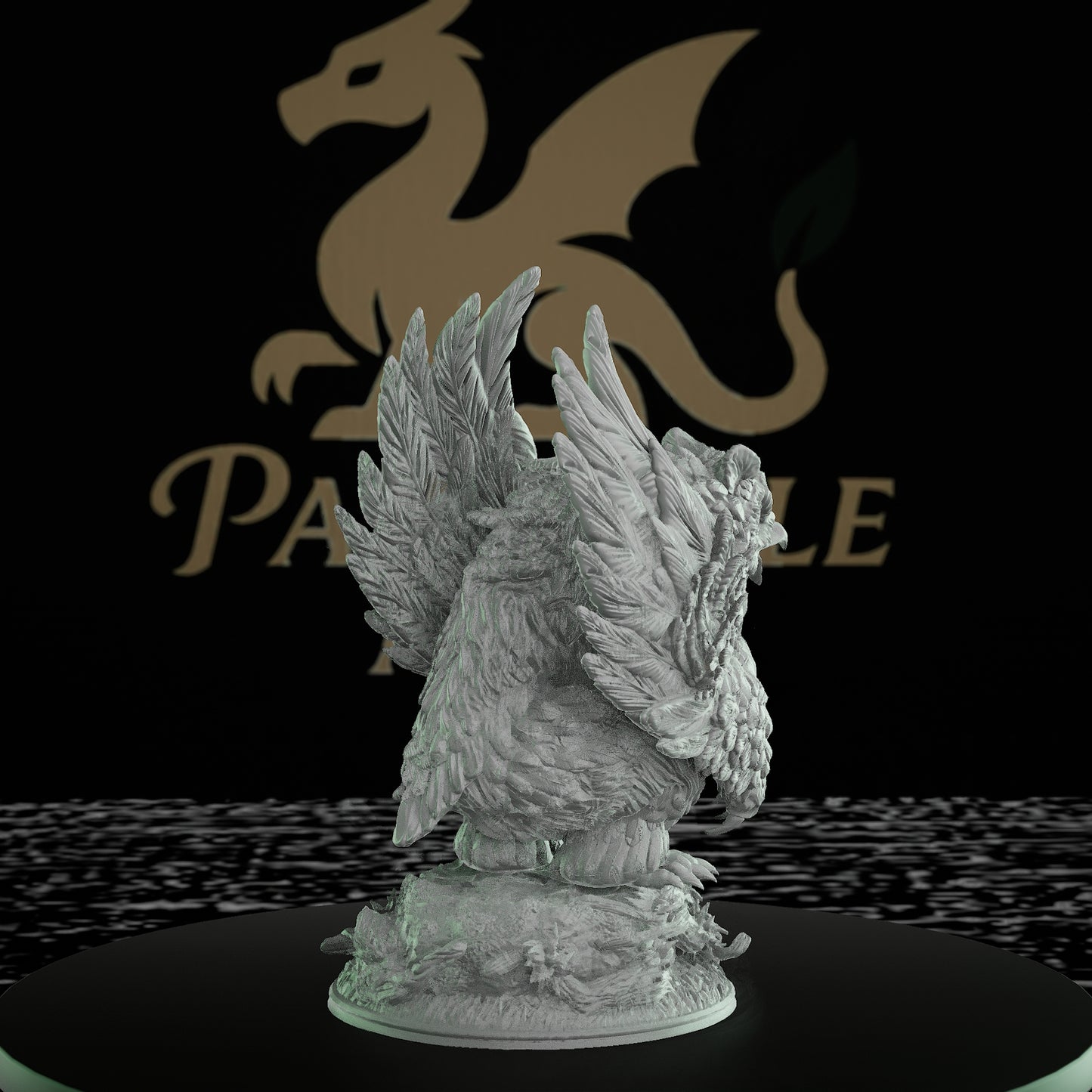 Owlbear Miniature Moon Owlbear | Dungeons and Dragons Mini | RPG Tabletop Figure | DnD Painting Pathfinder