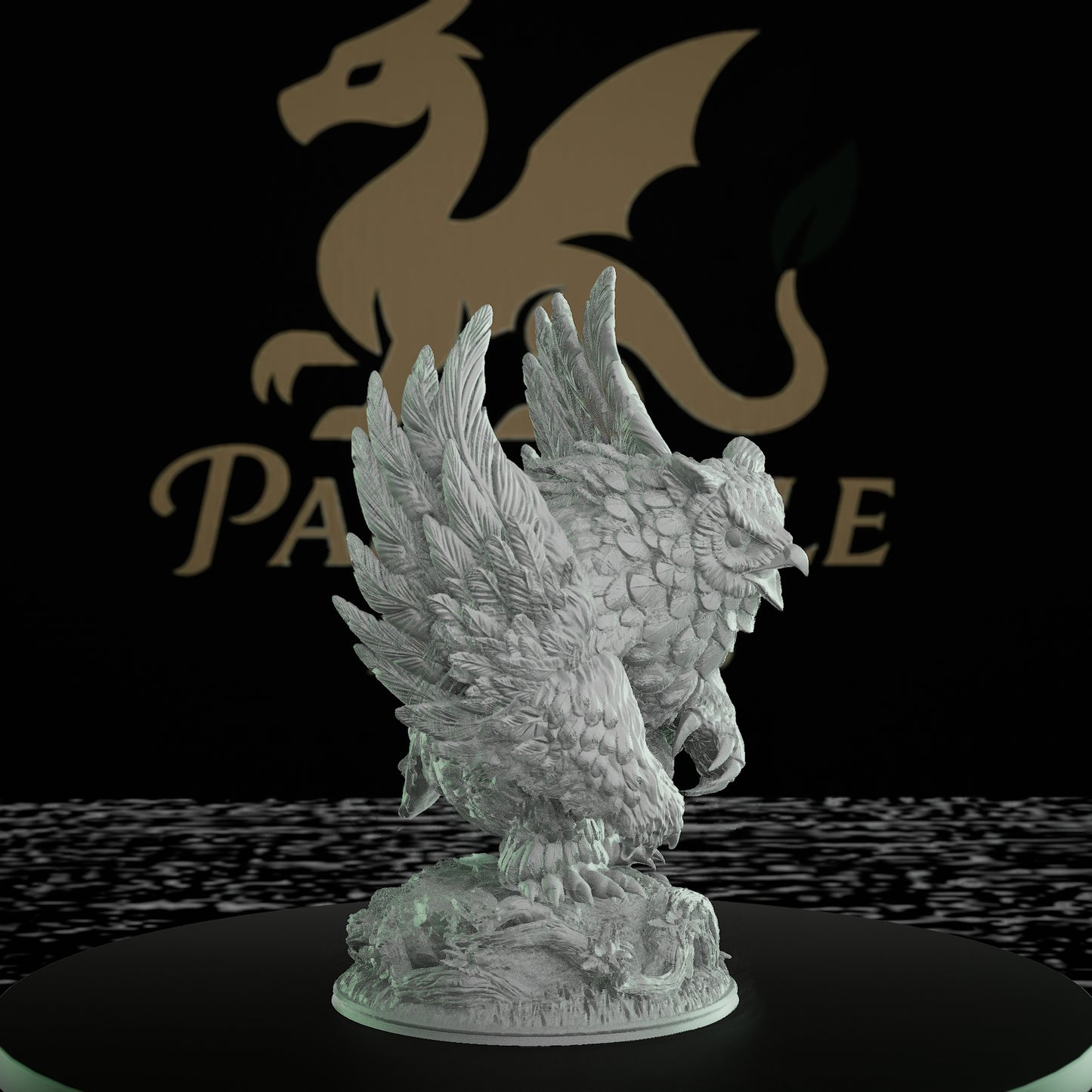 Owlbear Miniature Moon Owlbear | Dungeons and Dragons Mini | RPG Tabletop Figure | DnD Painting Pathfinder