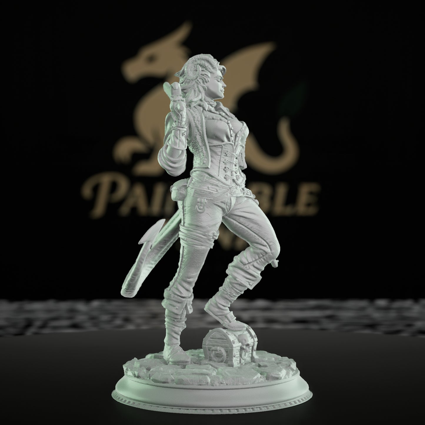 Tiefling Rogue Swashbuckler Miniature | Medium | DM Stash | D&D DnD Pathfinder Miniature