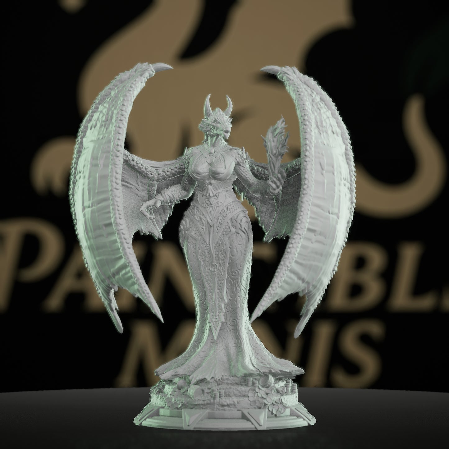 Dragonborn Sorcerer Dragon Wings Magic | Medium | DM Stash | D&D DnD Pathfinder Miniature