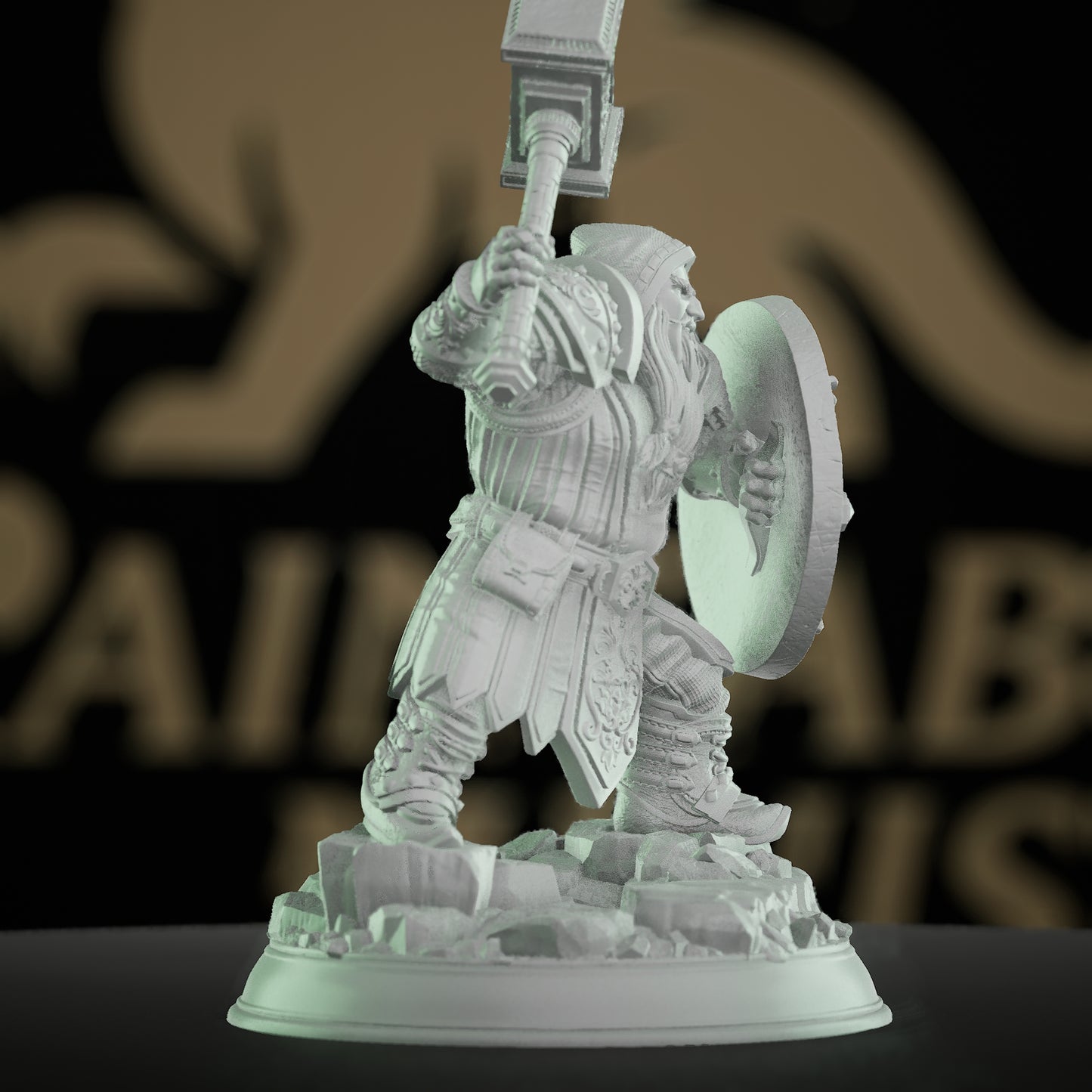 Dwarven Cleric Saintly Pose Miniature | Medium | DM Stash | D&D DnD Pathfinder Miniature
