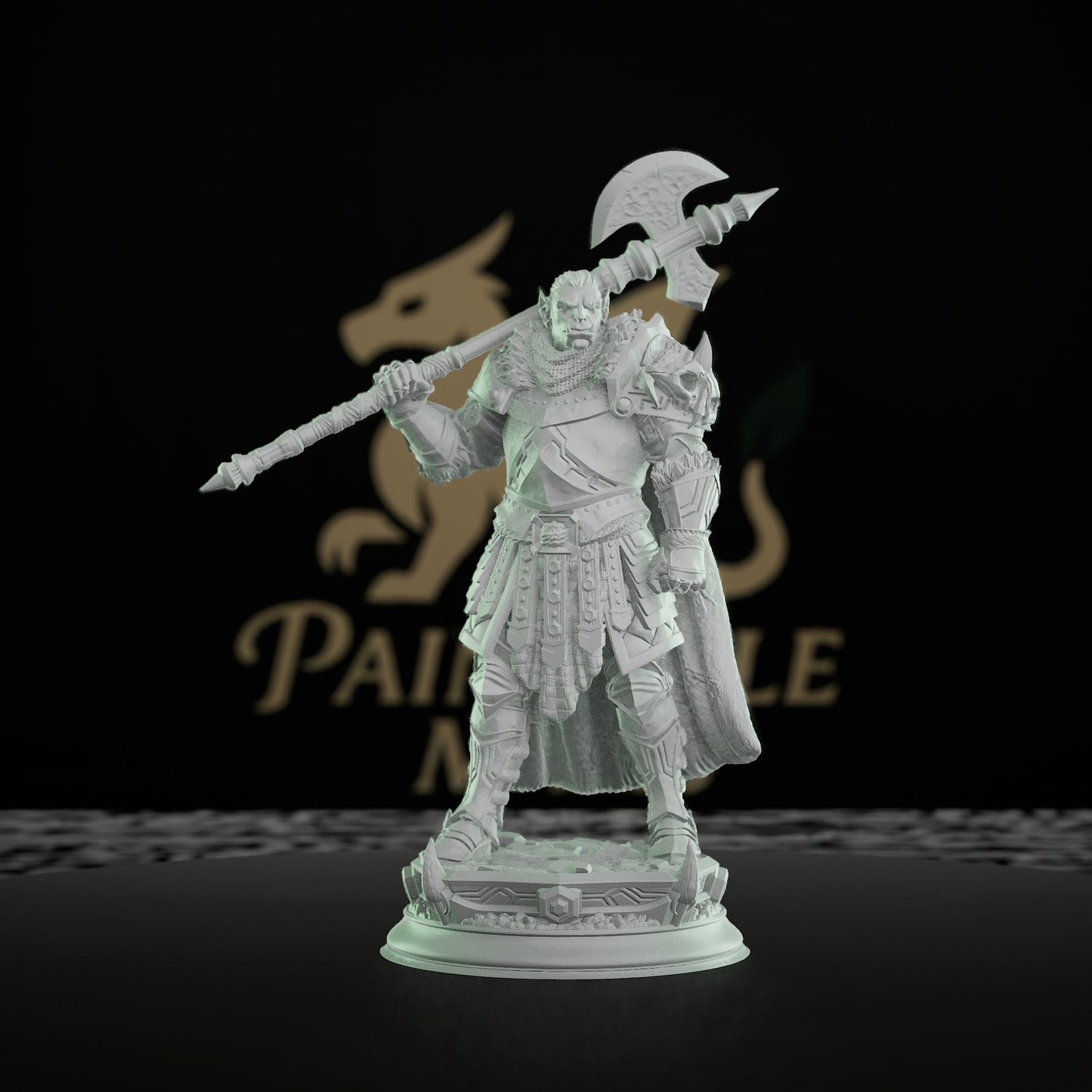 Orc Warrior Double-Bladed Axe | Medium | DM Stash | D&D DnD Pathfinder Miniature