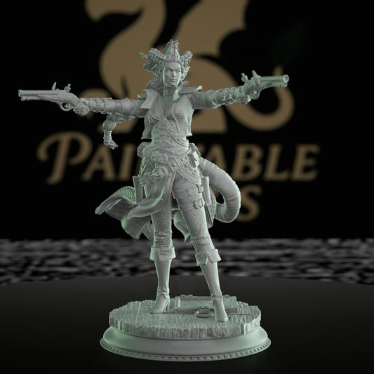 Nosmeni Pirate Gunslinger Rogue Miniature | Medium | DM Stash | D&D DnD Pathfinder Miniature