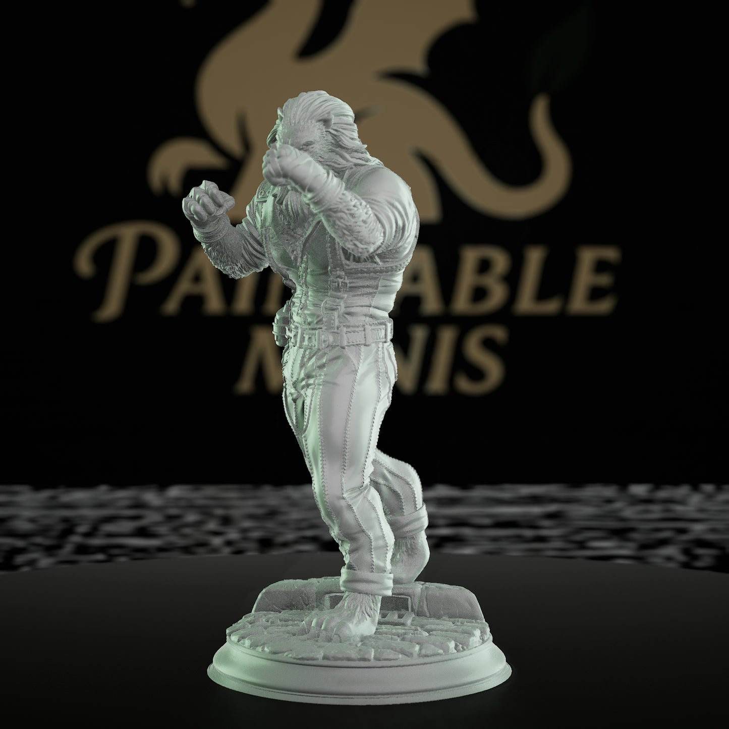 Lionfolk Bouncer Miniature Beast | Medium | DM Stash | D&D DnD Pathfinder Miniature