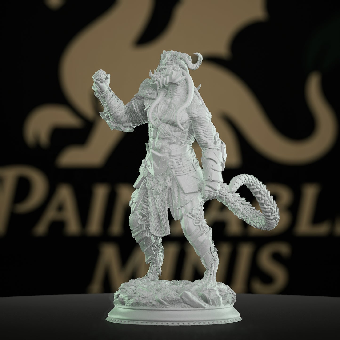 Dragonborn Enforcer Miniature Fighter | Medium | DM Stash | D&D DnD Pathfinder Miniature