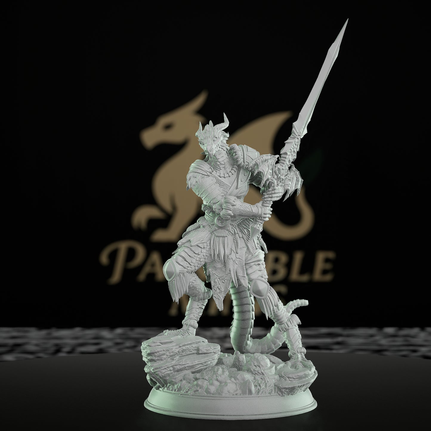 Dragonborn Warrior Sword Armor | Medium | DM Stash | D&D DnD Pathfinder Miniature