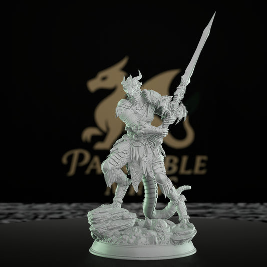 Dragonborn Warrior Sword Armor | Medium | DM Stash | D&D DnD Pathfinder Miniature