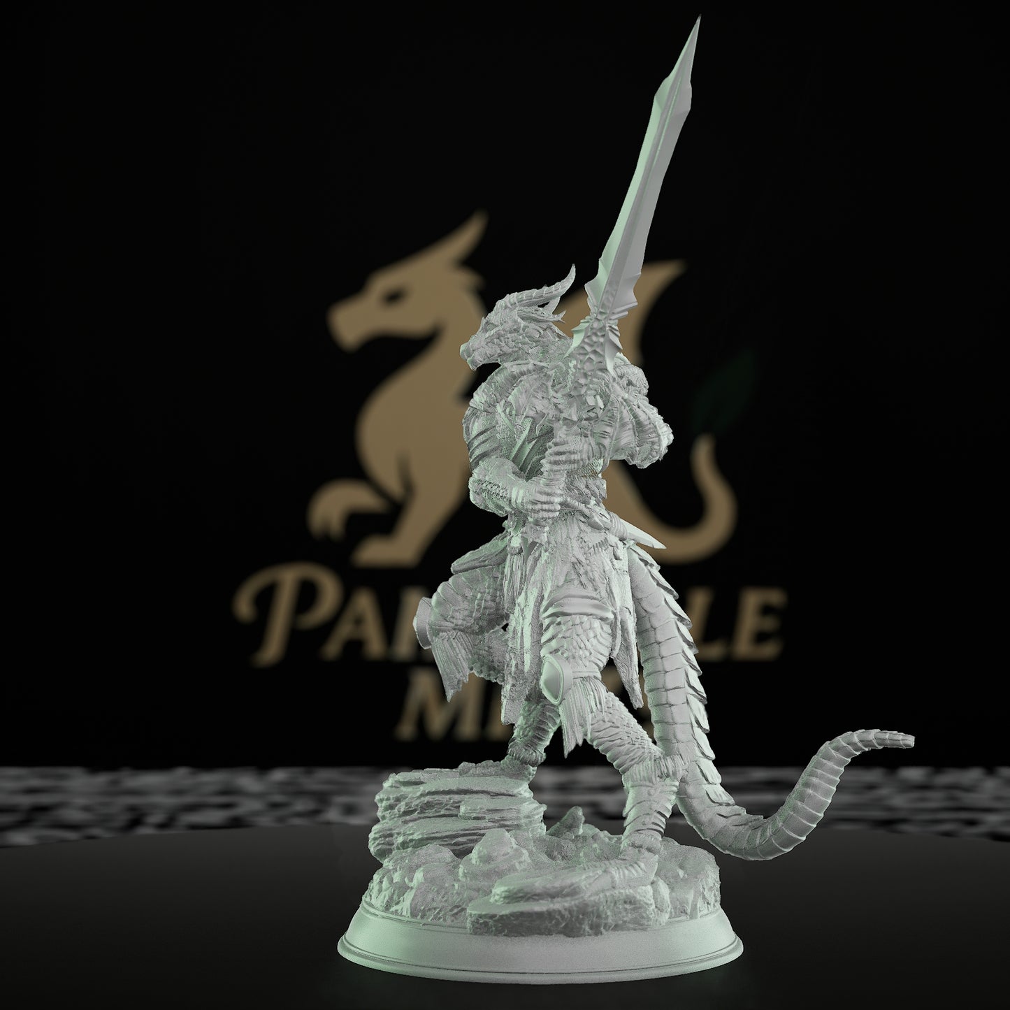 Dragonborn Warrior Sword Armor | Medium | DM Stash | D&D DnD Pathfinder Miniature