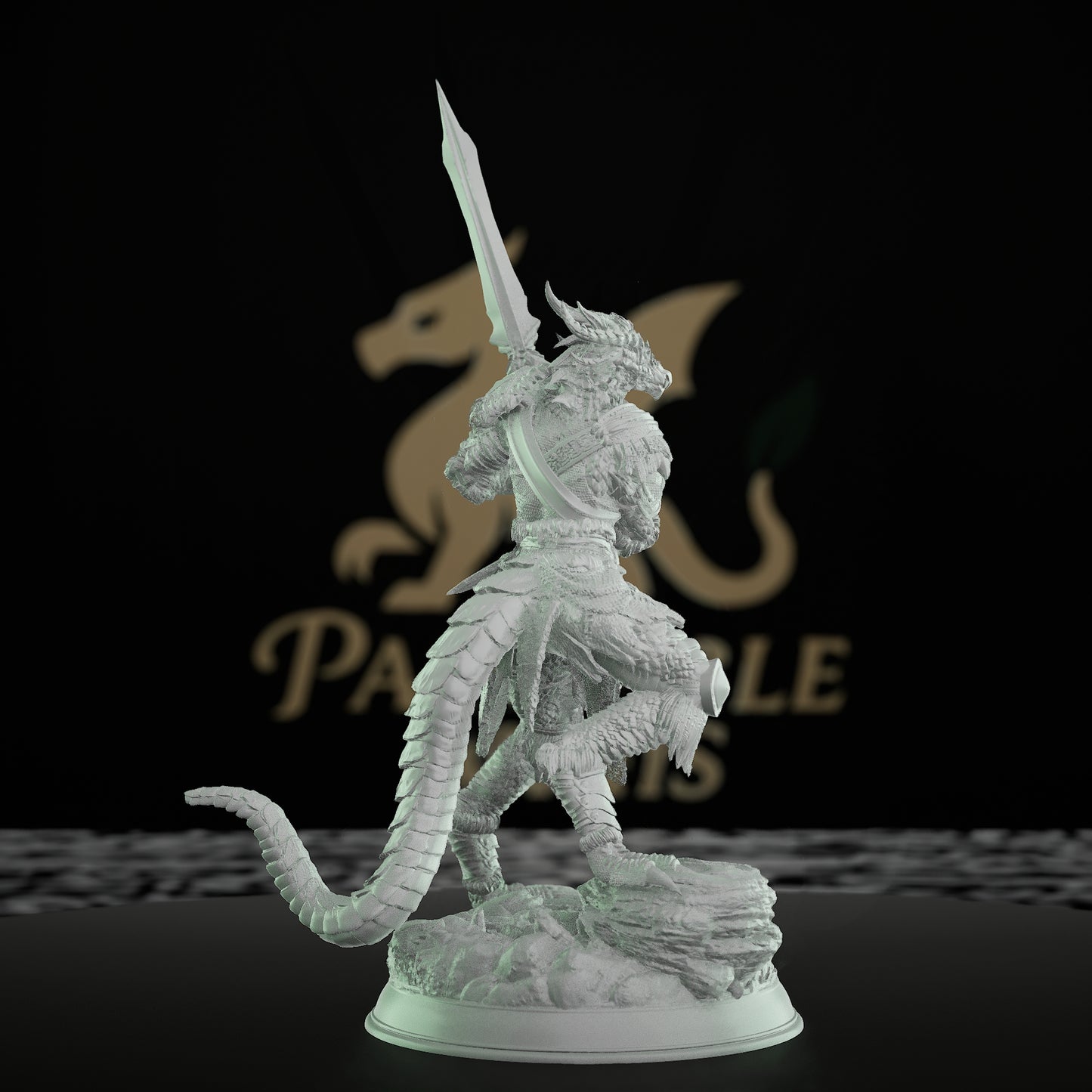 Dragonborn Warrior Sword Armor | Medium | DM Stash | D&D DnD Pathfinder Miniature