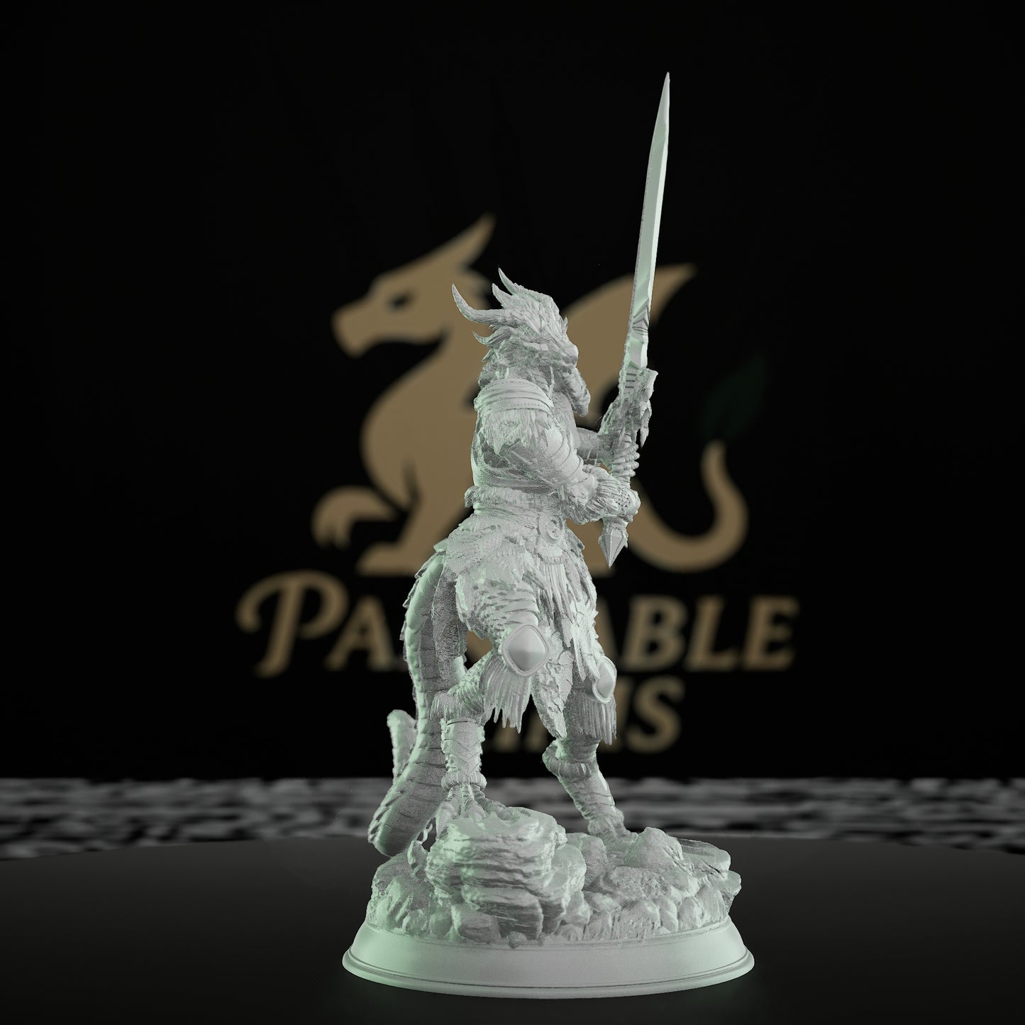 Dragonborn Warrior Sword Armor | Medium | DM Stash | D&D DnD Pathfinder Miniature