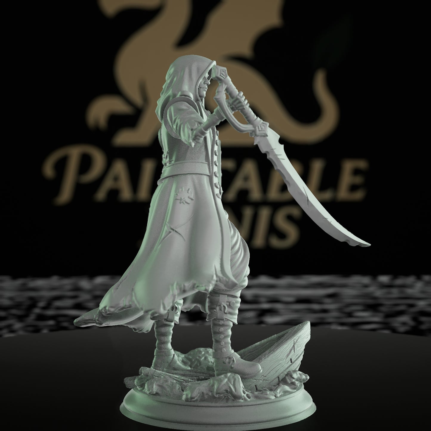 Undead Pirate Ghost Cutlass | Medium | DM Stash | D&D DnD Pathfinder Miniature