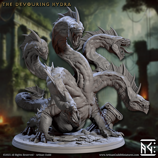 Devouring Hydra Monstrosities Gargantuan Artisan | D&D DnD Pathfinder Miniature