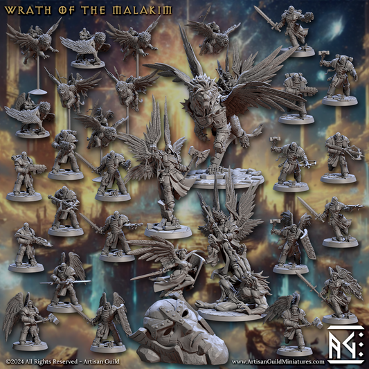 Celestial Warrior Vindicator | Medium | Artisan Guild | D&D DnD Pathfinder Miniature