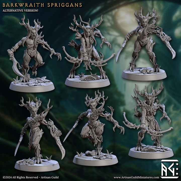Barkwraith Spriggans Woodland Fey | Medium | Artisan Guild | D&D DnD Pathfinder Miniature