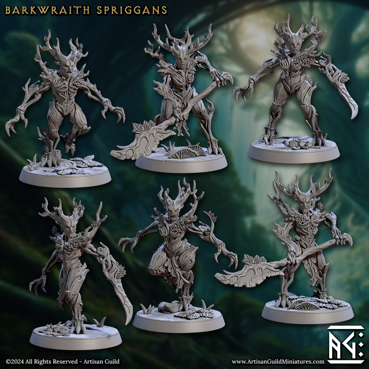 Barkwraith Spriggans Woodland Fey | Medium | Artisan Guild | D&D DnD Pathfinder Miniature