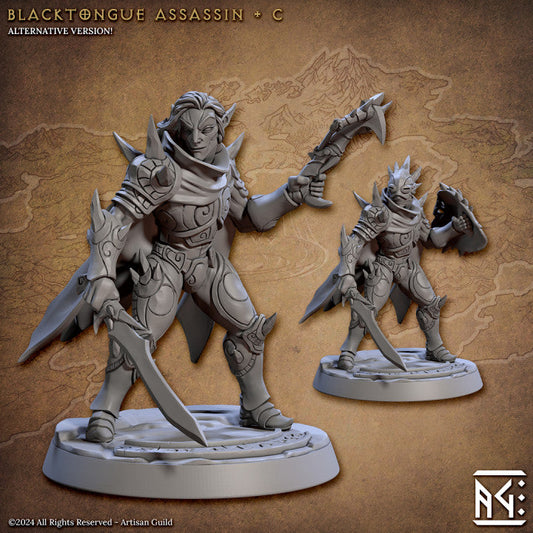 Blacktongue Assassin Rogue Stealth Operative | Medium | Artisan Guild | D&D DnD Pathfinder Miniature
