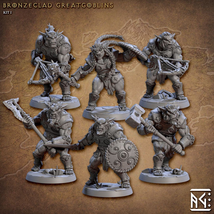 Bronzeclad Goblin Warrior Mini | Large | Artisan Guild | D&D DnD Pathfinder Miniature