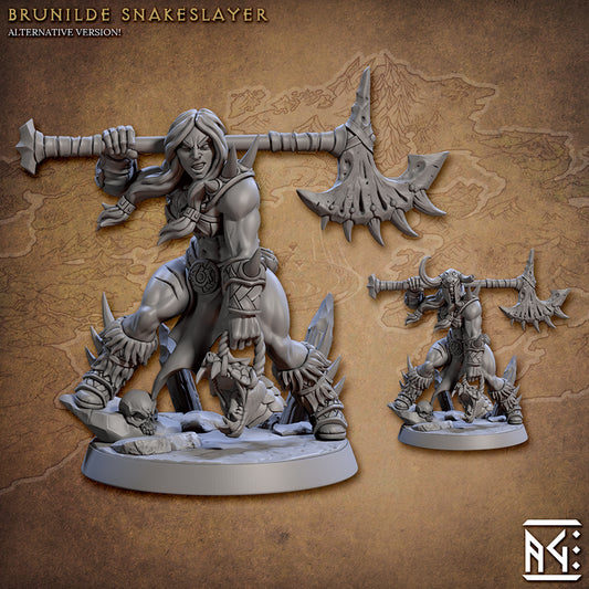 Barbarian Warrior Heroine Greataxe | Medium | Artisan Guild | D&D DnD Pathfinder Miniature