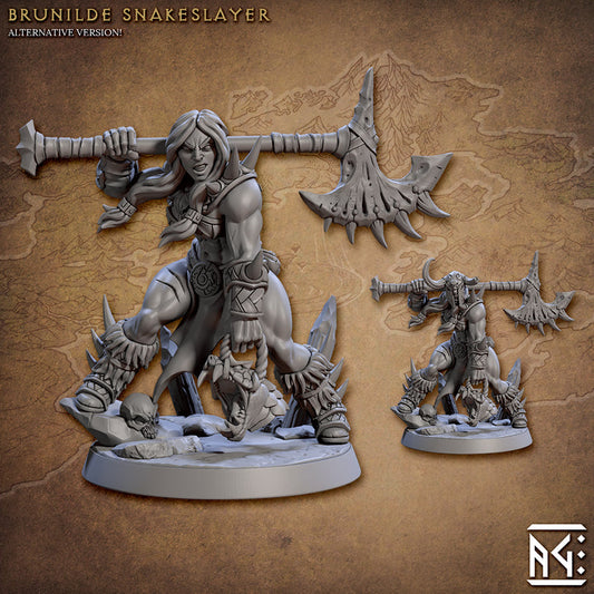 Barbarian Warrior Heroine Greataxe | Medium | Artisan Guild | D&D DnD Pathfinder Miniature