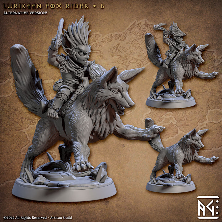 Mystic Fox Rider Beast Fey | Large | Artisan Guild | D&D DnD Pathfinder Miniature