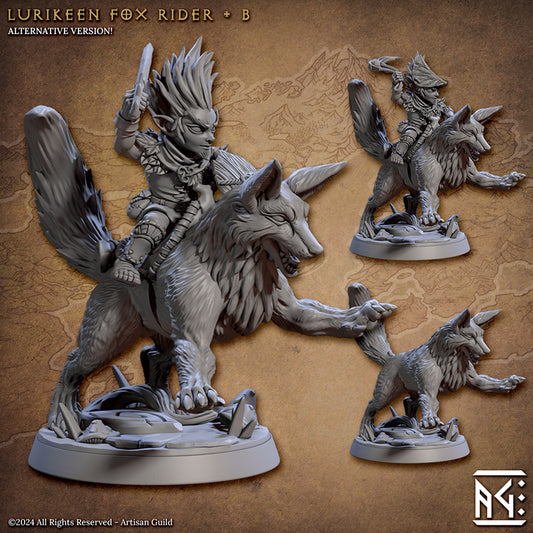 Mystic Fox Rider Beast Fey | Large | Artisan Guild | D&D DnD Pathfinder Miniature